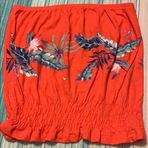Roxy Strapless Tropical Shirt